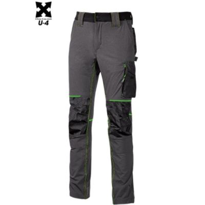Atom work trousers asphalt gray green