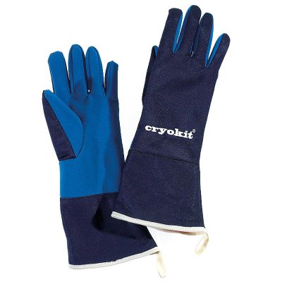 Waterproof cryogenic gloves with thermal lining for liquid nitrogen