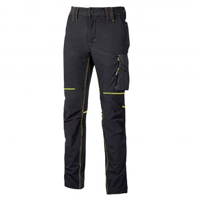 World black carbon work trousers