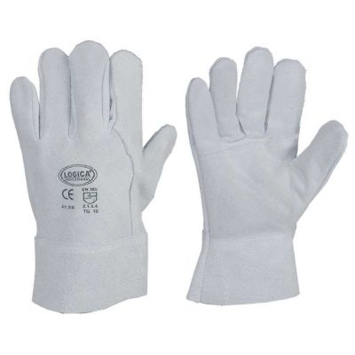 Gloves split groppone palm and thumb reinforced with 21r sleeve. Packs of 10 p
