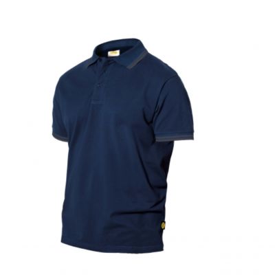Blue polo shirt 100% cotton top