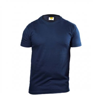 T-shirt bleu m / c top 100% coton