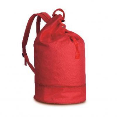 Nylon beach bag w / red shoe holder