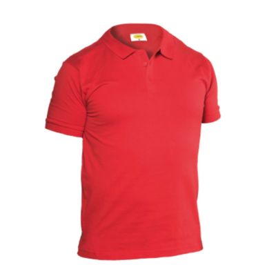 Polo jersey 100% cotone rosso