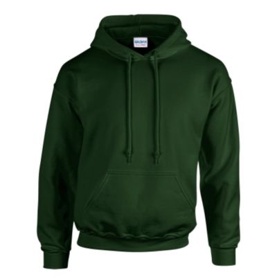 Green sweatshirt with hood pocket