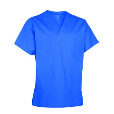 Tunique hospitalier bleu en coton