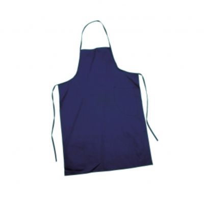 Blue cotton apron 70x90 with printable and embroiderable pocket