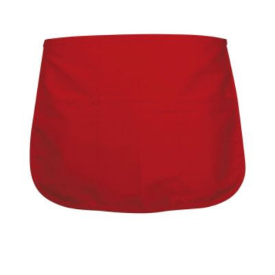 Red polycotton apron for bar