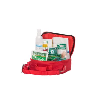 First aid bag with shoulder strap