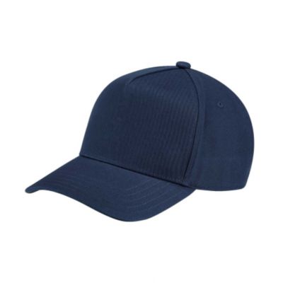 Navy blue hat with brim, 100% cotton