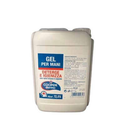 Hand gel 5 lt tank composition with 72.5% alcohol CARTO LINE