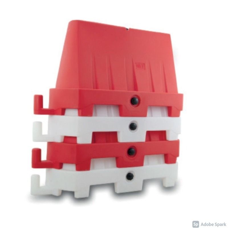 New jersey stackable plastic color white red pvc polyethylene road barriers