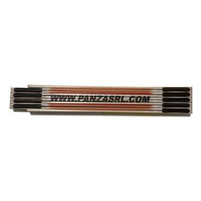 Metre a pate en bois avec logo Panza 200 cm