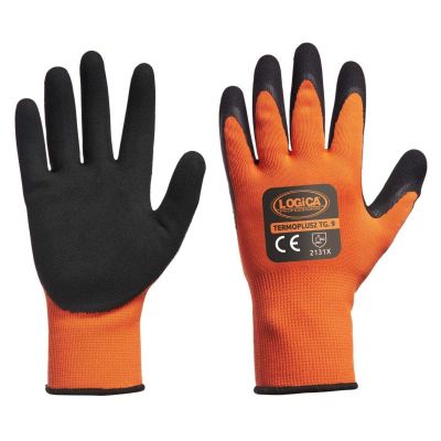 Orangefarbene hv-Handschuhe mit kaltebestandigem Thermofutter