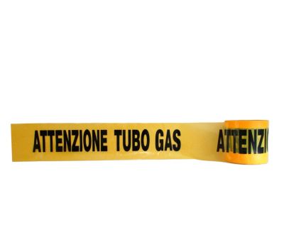 Ruban d'avertissement pour clotures 200 cm attention au tuyau de gaz