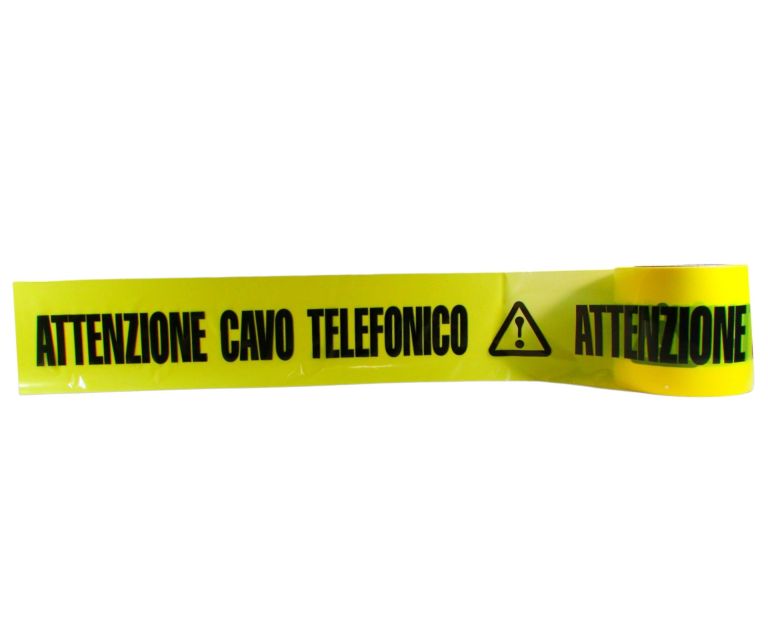 Warning tape for fences 200 m "attention telephone cable"