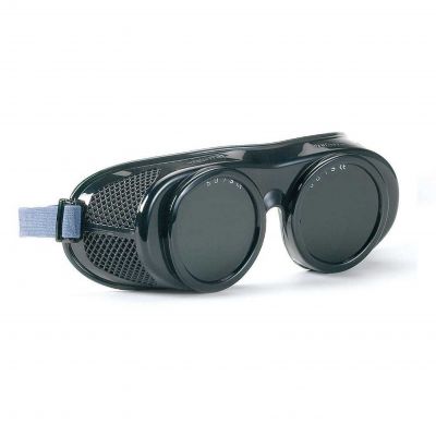 Tinted glasses for welding with elastic