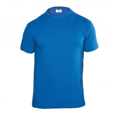 T-shirt basique col rond bleu royal