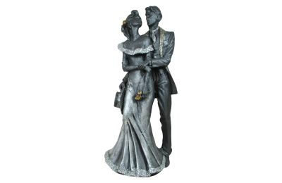 Sposi statua in pietra lavica Panza