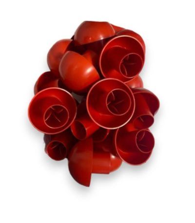 Pilzkappenabdeckung rote Farbe Kunststoffpfosten Sicherheitsleute bedecken Schi