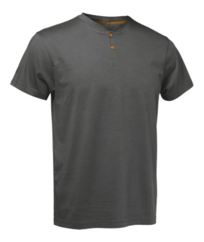 T-shirt con bottoni color grigio scuro