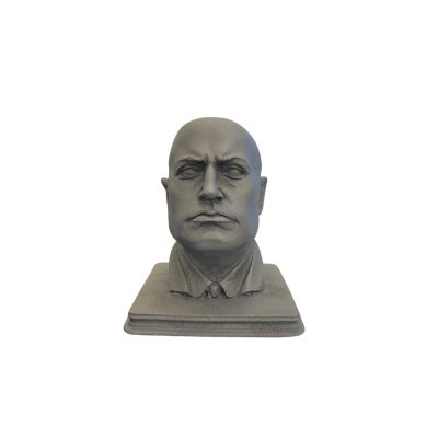 Benito Mussolini's face in lava stone Panza