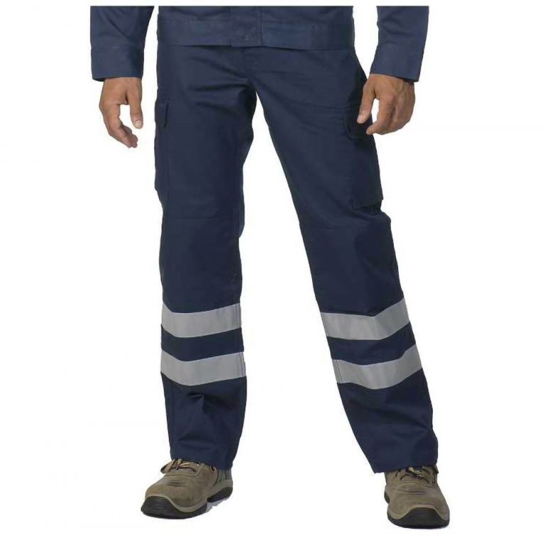Pantalone policotone blu con doppia banda " 8030k2aid "