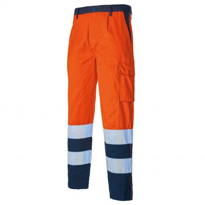 Pantalón alta visibilidad naranja-azul 831hv