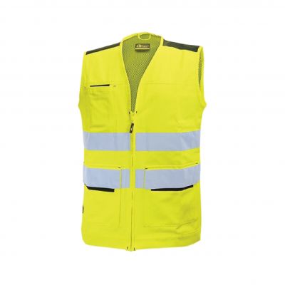 Smart work vest yellow fluo