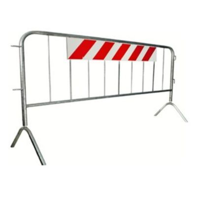 Modular barrier 110x250 with reflective panel - complete with normal type legs