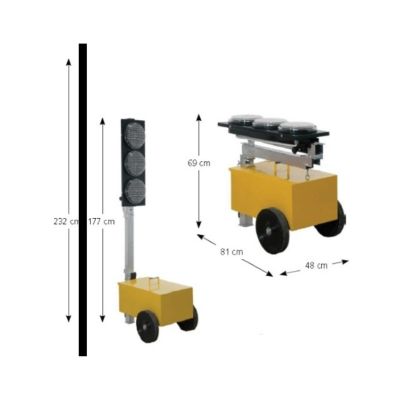 Mobile led traffic light system with wireless technology