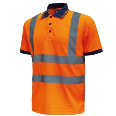 Orange fluo Fog Arbeits-Poloshirt