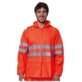 High visibility waterproof suit