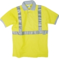 Polo 55% cotton 45% polyester high visibility yellow