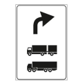 Sheet metal panel class 1 60x90 fig. 350 "Recommended deviation notice for trucks in transit"