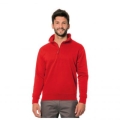 Sweatshirt poly / rot baumwolle kurzer zip