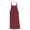 Long classic bordeaux apron with two pockets