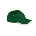 Grüne Kappe mit vorgekrümmter Krempe