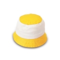 Chapeau rond jaune / blanc