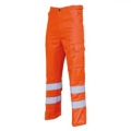 Pantalón naranja de alta visibilidad con forro de franela