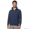 Marineblaues Sweatshirt mit kurzem Reißverschluss