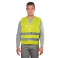 High visibility yellow vest with bands