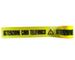 Ruban d'avertissement pour clôtures 200 m "attention câble téléphonique"