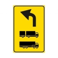Plato clase 1 40x60 fig. 410 / a "aviso de desvío recomendado para camiones"