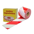 White / red non-reflective warning tape protected by a box