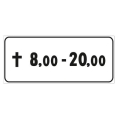 Pannello integrativo in lamiera 50x25 mod. 3/c " validità "