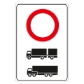 Дополнительная панель из листового металла класса 1 40x60 мод. 8 / д "запрет на транзит грузовиков"