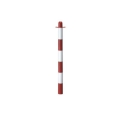 Columna en pvc blanco / rojo h 90 cm